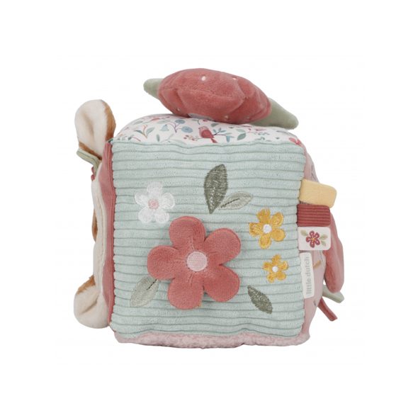 LITTLE DUTCH KOSTKA TEXTILNÍ S AKTIVITAMI FAIRY GARDEN - SENZORICKÉ HRAČKY - PRO DĚTI