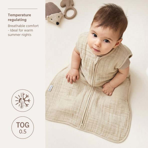 MEYCO LETNÍ MUŠELÍNOVÝ SPACÍ VAK 70 CM - SOFT SAND - SPACÍ PYTLE - SPINKÁNÍ