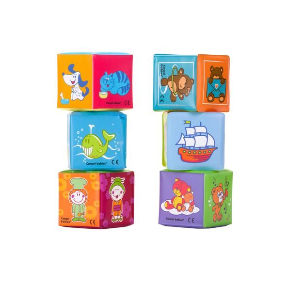 CANPOL BABIES MĚKKÁ KOSTKA 6KS - STOHOVACÍ HRAČKY - PRO DĚTI