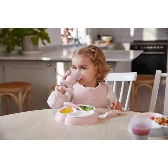 BABYBJÖRN 8 DÍLNÝ JÍDELNÍ SET PUDROVĚ RŮŽOVÝ - VÝHODNÉ SADY - KRMENÍ