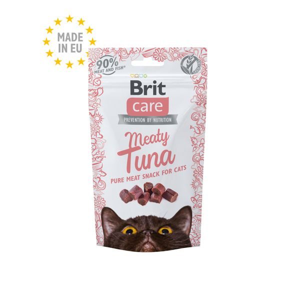 BRIT CARE CAT SNACK MEATY TUNA 50G MADE IN EU - SUŠENÉ MASO PRO KOČKY - CHOVATELSKÉ POTŘEBY MALVÍKZOO