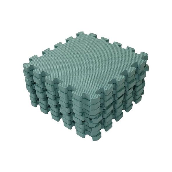 BABY DAN HRACÍ PODLOŽKA PUZZLE DUSTY GREEN 90X90 CM, V.1,2CM - HRACÍ PODLOŽKY NA ZEM - SPINKÁNÍ