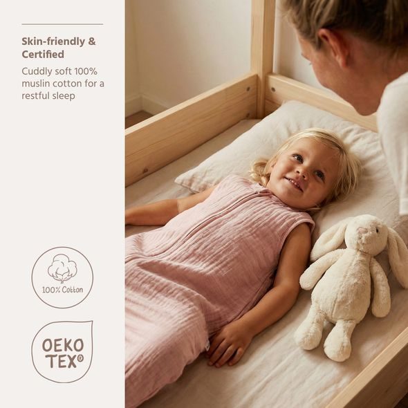 MEYCO LETNÍ MUŠELÍNOVÝ JUMPER VEL.92 - SOFT PINK - SPACÍ PYTLE - SPINKÁNÍ