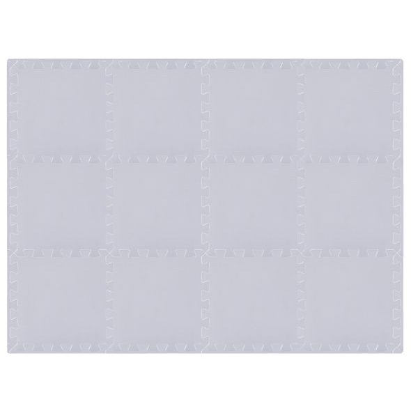 RIALTO BABY HRACÍ PODLOŽKA PUZZLE S OKRAJEM SILVER 92X122 CM - HRACÍ PODLOŽKY NA ZEM - SPINKÁNÍ