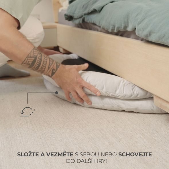 KINDERKRAFT DEKA HRACÍ S HRAZDIČKOU COZYPLAY LIGHT GREY - HRACÍ PODLOŽKY NA ZEM - SPINKÁNÍ