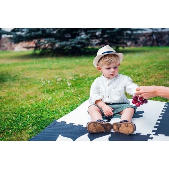 MOMI HRACÍ PODLOŽKA PĚNOVÉ PUZZLE FELI ŠEDÉ - HRACÍ PODLOŽKY NA ZEM - SPINKÁNÍ