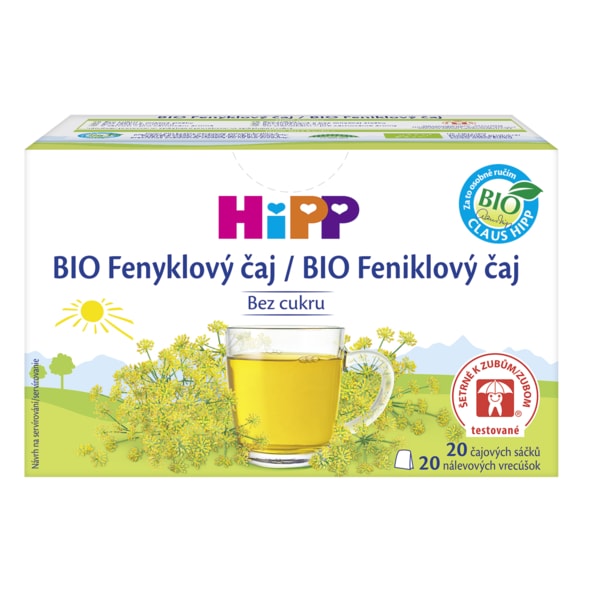 HIPP BIO FENYKLOVÝ ČAJ - NÁPOJE - KRMENÍ