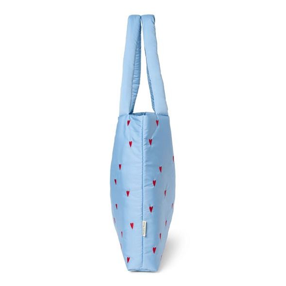 STUDIO NOOS PUFFY MOM BAG LIGHT BLUE HEARTS - ORGANIZÉRY A KOŠÍKY - KOČÁRKY A PŘÍSLUŠENSTVÍ