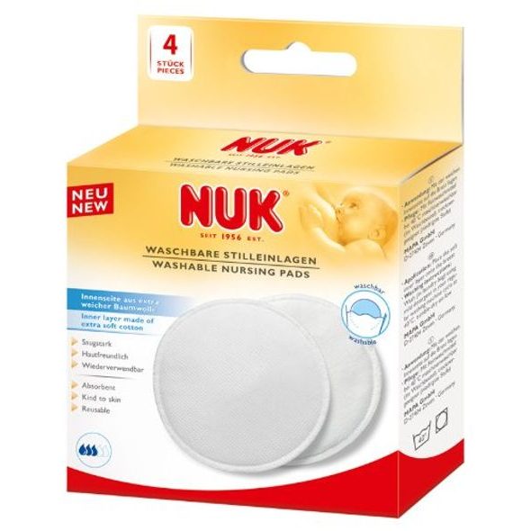NUK PRSNÍ POLŠTÁŘKY PRATELNÉ 4KS - PRSNÍ VLOŽKY - PRO MAMINKY