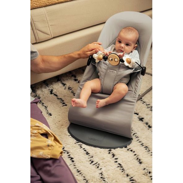 BABYBJÖRN LEHÁTKO BALANCE SOFT TRI-FABRIC WOVEN/JERSEY LIGHT GRAY - LEHÁTKA A HOUPADLA - SPINKÁNÍ