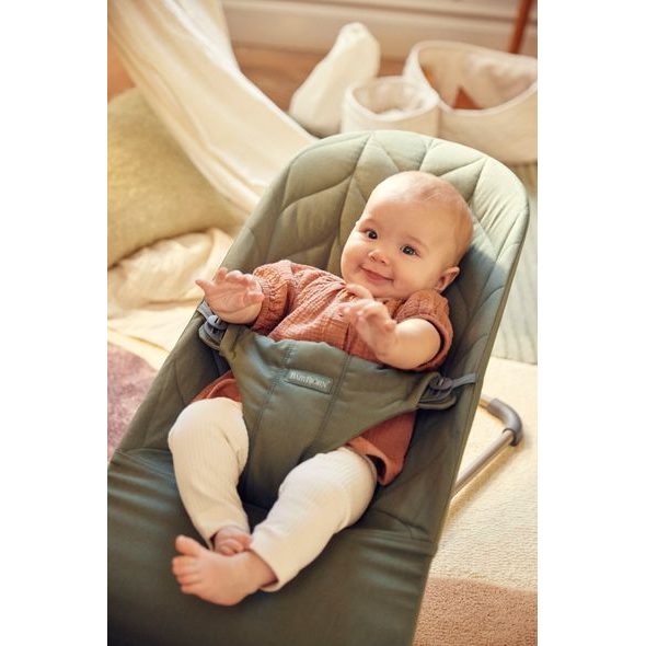 BABYBJÖRN LEHÁTKO BLISS DARK GREEN WOVEN PETAL - LEHÁTKA A HOUPADLA - SPINKÁNÍ