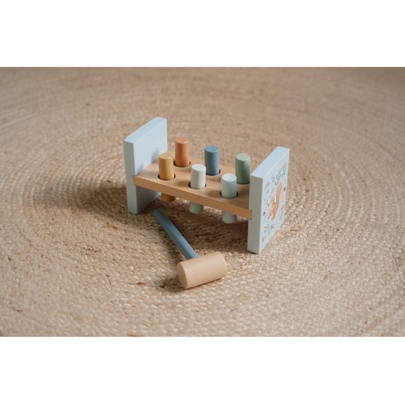 LITTLE DUTCH ZATLOUKAČKA DŘEVĚNÁ FOREST FRIENDS - MOTORICKÉ A HRY - PRO DĚTI