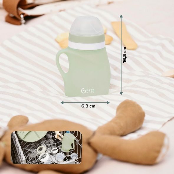 BABYMOOV SILIKONOVÁ LÁHEV 150ML GREEN - KOJENECKÉ LAHVE - KRMENÍ
