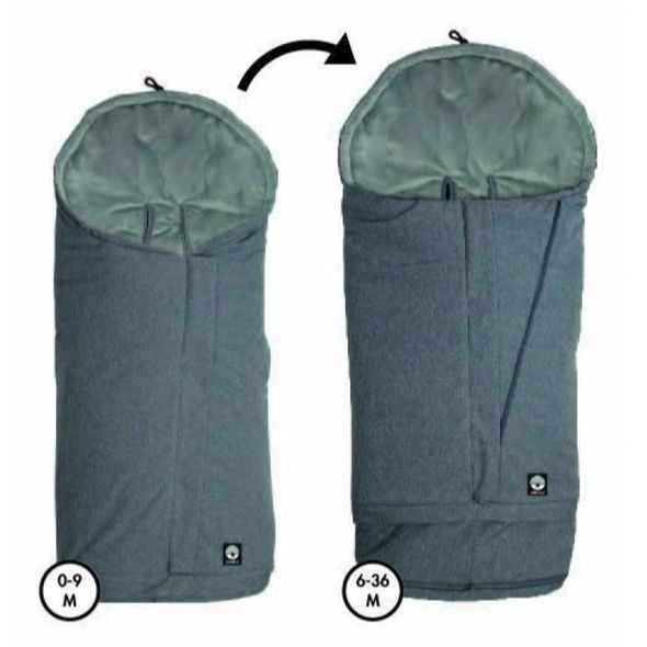 DOOKY FOOTMUFF VEL. S/L 2V1 GREY MELANGE - FUSAKY DO KOČÁRKU - KOČÁRKY A PŘÍSLUŠENSTVÍ