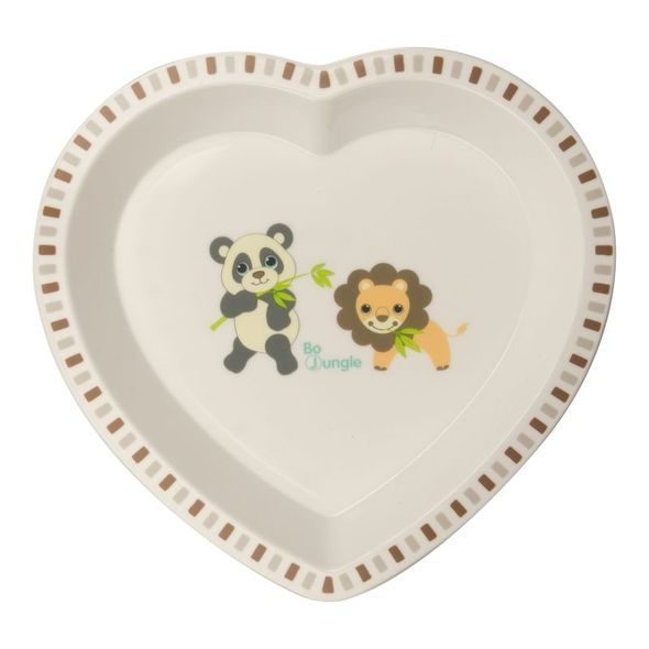 BO JUNGLE JÍDELNÍ SET HEART - MISKY, TALÍŘKY A PODLOŽKY - KRMENÍ