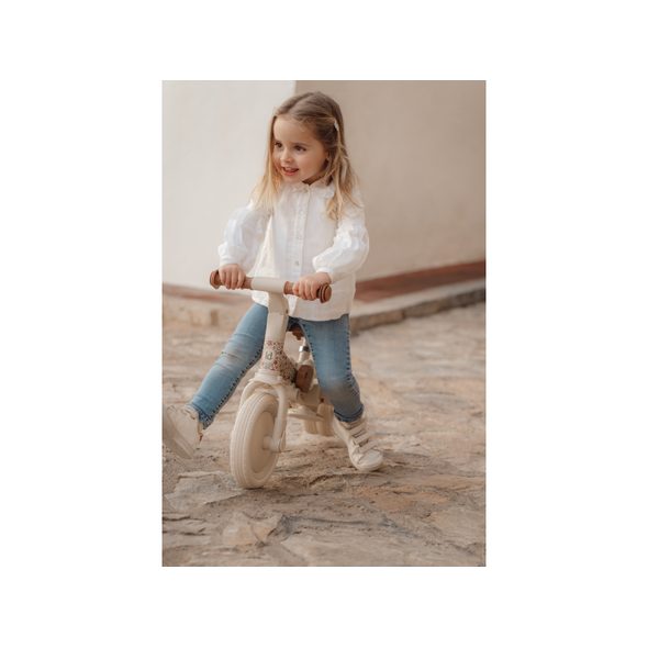 LITTLE DUTCH TŘÍKOLKA 4V1 OFF WHITE - TŘÍKOLKY ŠLAPACÍ - NOŠENÍ & SPORT