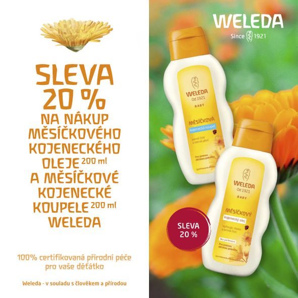 WELEDA SET MĚSÍČKOVÝ KOJENECKÝ OLEJ + KOUPEL 20% SLEVA - ŠAMPÓNY, KOZMETIKA - KOUPÁNÍ A ZDRAVÍ