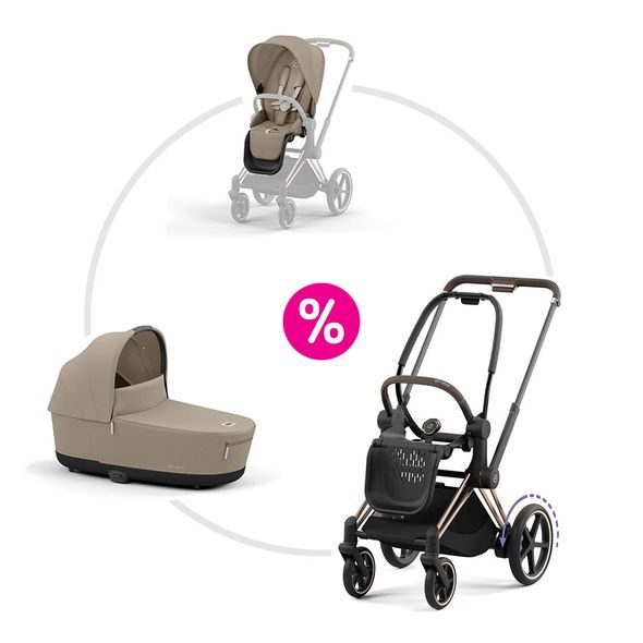 CYBEX EPRIAM 4.0 SET PODVOZEK + SPORTOVNÍ SEZENÍ + KORBA 2025 - DVOJKOMBINACE - KOČÁRKY A PŘÍSLUŠENSTVÍ