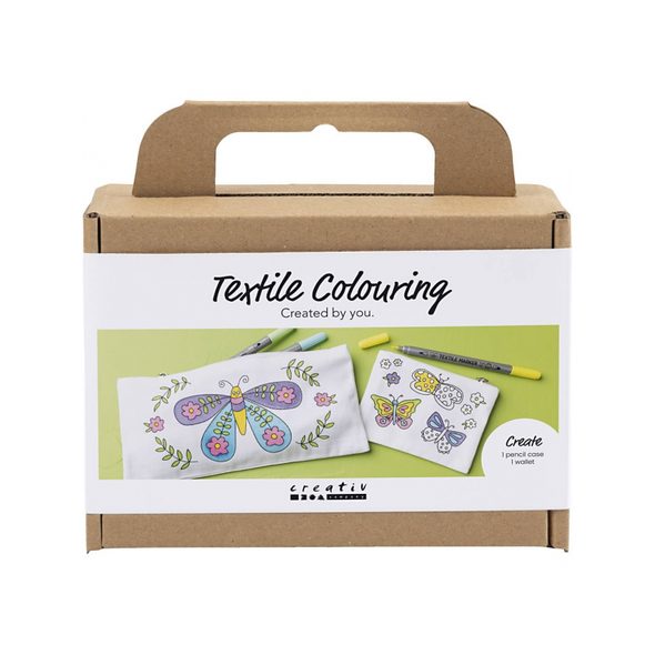 CREATIV COMPANY KREATIVNÍ SADA MINI CRAFT KIT TEXTILE COLOURING BUTTERFLIES - VÝTVARNÉ POMŮCKY A HRAČKY - PRO DĚTI