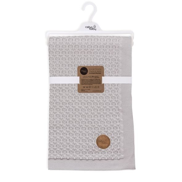CEBA BABY PLETENÁ DEKA V DÁRKOVÉM BALENÍ (90X90) - DĚTSKÉ DEKY PRO MIMINKA - SPINKÁNÍ