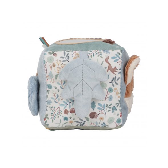 LITTLE DUTCH KOSTKA TEXTILNÍ S AKTIVITAMI FOREST FRIENDS - SENZORICKÉ HRAČKY - PRO DĚTI