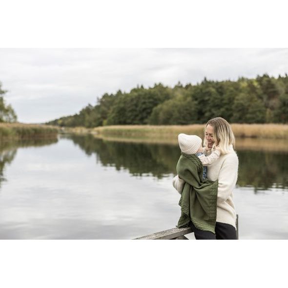 VINTER & BLOOM DEKA JOY ORGANIC OLIVE GREEN - DĚTSKÉ DEKY PRO MIMINKA - SPINKÁNÍ