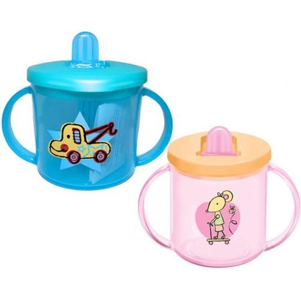 HRNEČEK DVOUUCHÝ S OBRÁZKEM 190ML, 4+M - KOJENECKÉ LAHVE - KRMENÍ
