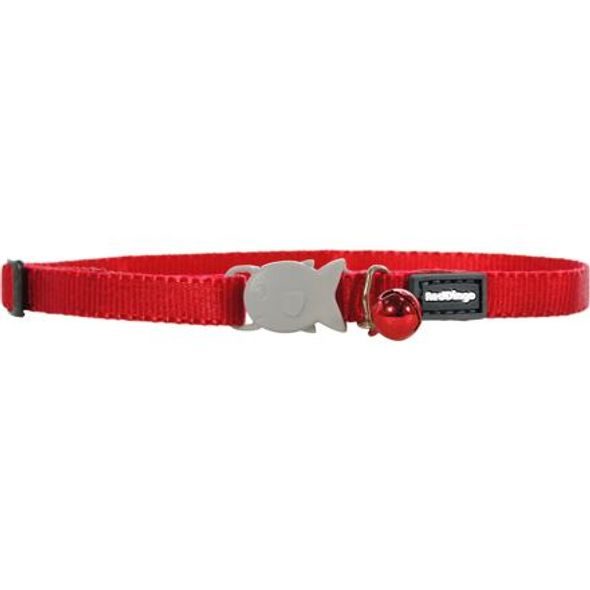 RED DINGO OBOJEK PRO KOŤATA RD 8 MM X 16-26 CM - ČERVENÁ - KLASICKÉ OBOJKY PRO KOČKY - CHOVATELSKÉ POTŘEBY MALVÍKZOO