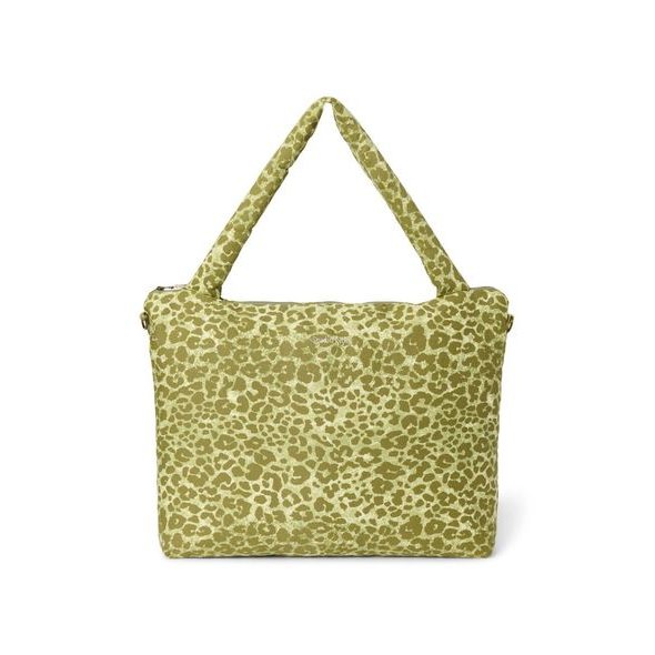 STUDIO NOOS COTTON DIAPER BAG PŘEBALOVACÍ TAŠKA GREEN LEOPARD - PŘEBALOVACÍ TAŠKY - KOČÁRKY A PŘÍSLUŠENSTVÍ