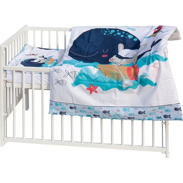 SCARLETT DĚTSKÁ POSTÝLKA S KOMPLETNÍ VÝBAVOU SCARLETT 120 X 60 CM - PANU - DŘEVĚNÉ POSTÝLKY - SPINKÁNÍ