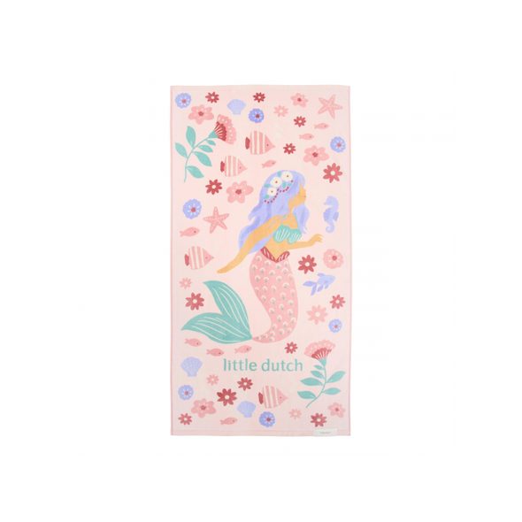 LITTLE DUTCH PLÁŽOVÁ OSUŠKA 120X60 CM DREAMY MERMAID MULTICOLOUR - OSUŠKY A DĚTSKÉ ŽUPANY - KOUPÁNÍ A ZDRAVÍ