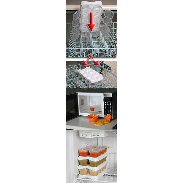 BABY CUBES ZÁSOBNÍKY PRO ULOŽENÍ DĚTSKÉ VÝŽIVY - MISKY, TALÍŘKY A PODLOŽKY - KRMENÍ