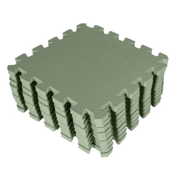 BABY DAN HRACÍ PODLOŽKA PUZZLE SOFT GREEN 90X90 CM - HRACÍ PODLOŽKY NA ZEM - SPINKÁNÍ