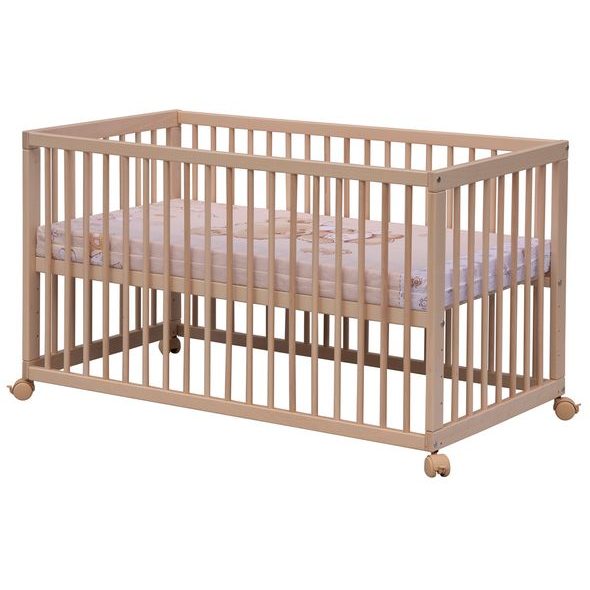 SCARLETT DĚTSKÁ POSTÝLKA SCARLETT KOMBI - PŘÍRODNÍ (BUK) - VYNDAVACÍ PŘÍČKY - 120 X 60 CM - DŘEVĚNÉ POSTÝLKY - SPINKÁNÍ