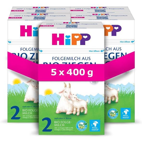HIPP 5X KOZÍ MLÉKO HIPP 2 BIO POKRAČOVACÍ 400G 6M+ - KOJENECKÁ MLÉKA - KRMENÍ