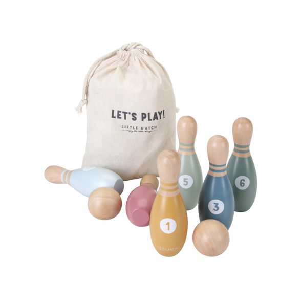 LITTLE DUTCH BOWLING DŘEVĚNÝ - MOTORICKÉ A HRY - PRO DĚTI