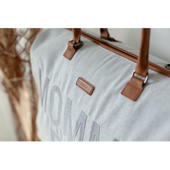 CHILDHOME PŘEBALOVACÍ TAŠKA MOMMY BAG CANVAS GREY - PŘEBALOVACÍ TAŠKY - KOČÁRKY A PŘÍSLUŠENSTVÍ