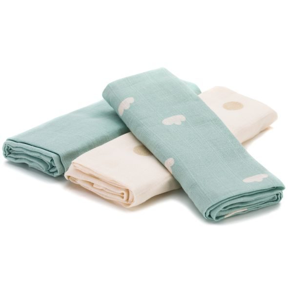 FILLIKID MUŠELÍNOVÉ PLENY DOTS 75X75 CM - LÁTKOVÉ PLENY ALL IN ONE - PŘEBALOVÁNÍ