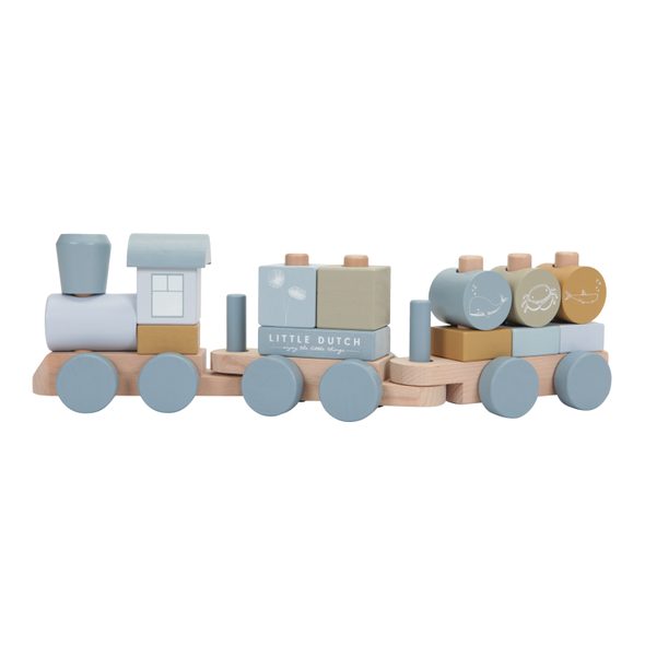 LITTLE DUTCH VLÁČEK DŘEVĚNÝ OCEAN BLUE - VLÁČKY - PRO DĚTI