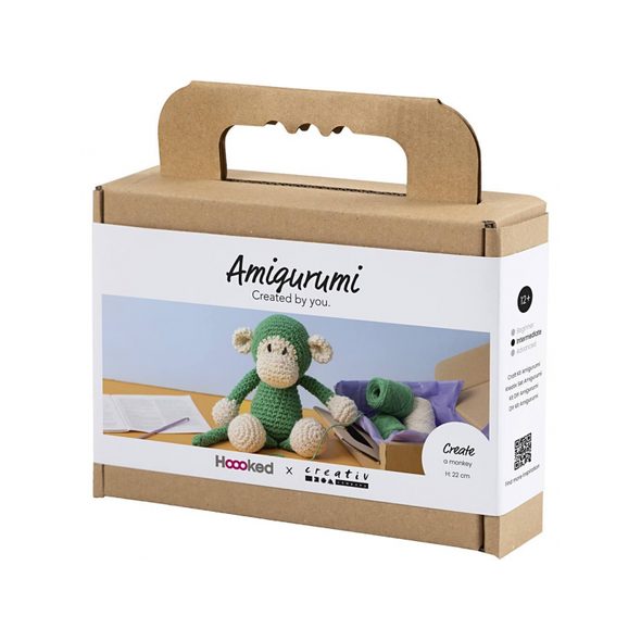 CREATIV COMPANY SADA NA HÁČKOVÁNÍ AMIGURUMI OPIČKA - NAVLÉKÁNÍ - PRO DĚTI