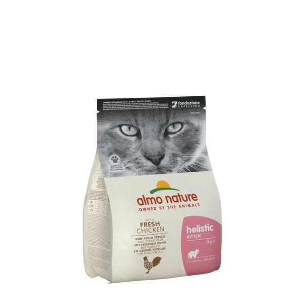 ALMO NATURE HOLISTIC KITTEN - KOŤATA KUŘE A RÝŽE 2KG - GRANULE PRO KOČKY - CHOVATELSKÉ POTŘEBY MALVÍKZOO