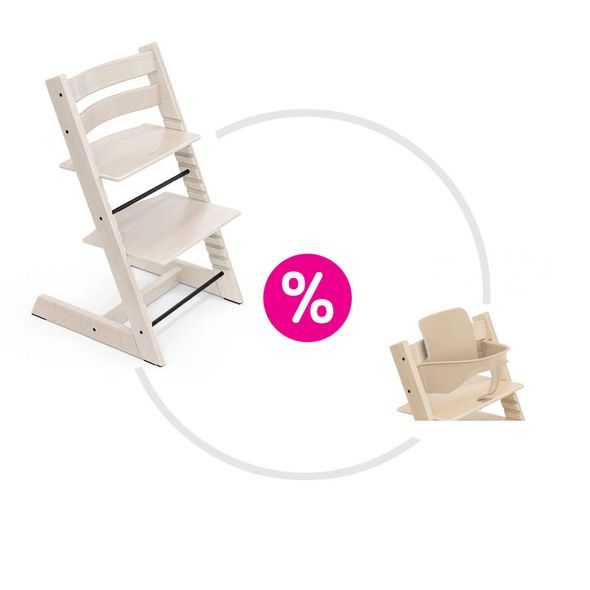 STOKKE® TRIPP TRAPP® + BABY SET ZDARMA - JÍDELNÍ ŽIDLIČKY DŘEVĚNÉ - KRMENÍ