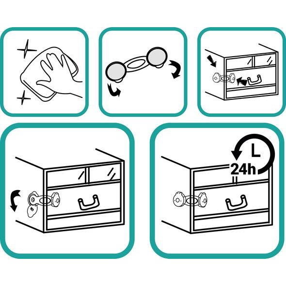 ZOPA MINI ZÁMEK SKŘÍNĚK OHEBNÝ 2KS - BEZPEČNOST DĚTÍ V DOMÁCNOSTI - KOUPÁNÍ A ZDRAVÍ