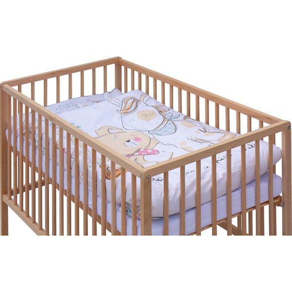 SCARLETT DĚTSKÁ POSTÝLKA S KOMPLETNÍ VÝBAVOU SCARLETT 120 X 60 CM - SUBRA - DŘEVĚNÉ POSTÝLKY - SPINKÁNÍ