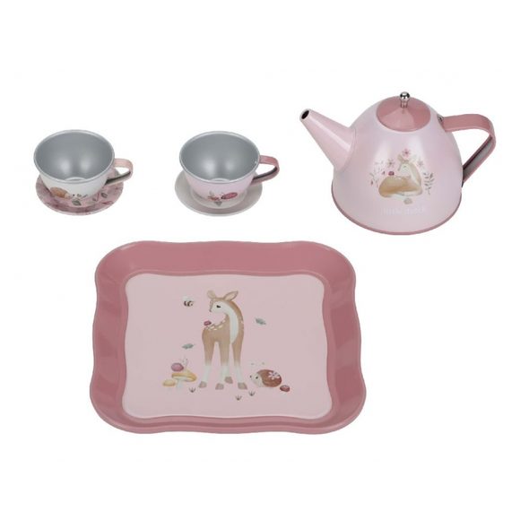 LITTLE DUTCH ČAJOVÝ SET V KUFŘÍKU FAIRY GARDEN - KUCHYŇKY A VAŘENÍ - PRO DĚTI