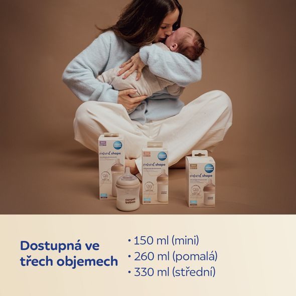 CANPOL BABIES LAHEV ANTIKOLIKOVÁ NATURAL SHAPE 330ML - KOJENECKÉ LAHVE - KRMENÍ