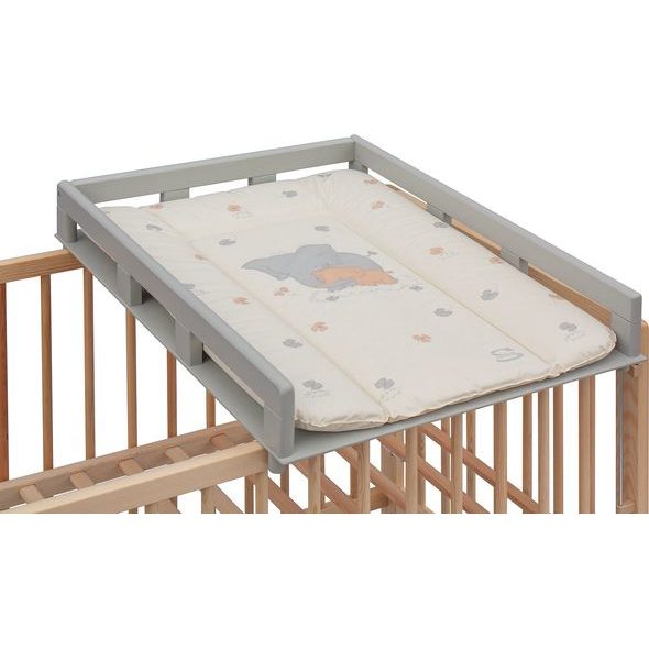 SCARLETT PŘEBALOVACÍ PULT OGY NA POSTÝLKU ŠEDÝ S PŘEBALOVACÍ PODLOŽKOU SLON BÉŽOVÝ - PŘEBALOVACÍ PULTY - PŘEBALOVÁNÍ