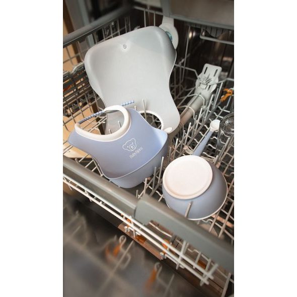 BABYBJORN BABYBJORN SET NA KRMENÍ 3 DÍLNÝ,MALÝ BRYNDÁK, MISKA A LŽIČKA, PUDROVĚ MODRÝ - VÝHODNÉ SADY - KRMENÍ