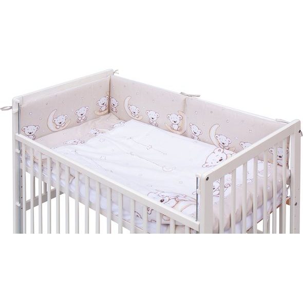 SCARLETT DĚTSKÁ POSTÝLKA S KOMPLETNÍ VÝBAVOU SCARLETT 120 X 60 CM - TORO - BÉŽOVÁ - DŘEVĚNÉ POSTÝLKY - SPINKÁNÍ