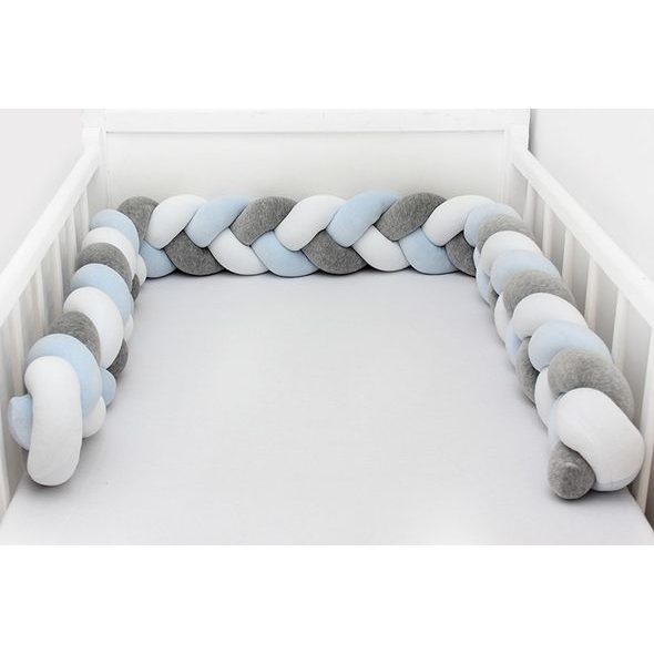 SCAMP MANTINEL DO POSTÝLKY COP 180CM BÍLO-ŠEDO-MODRÁ - MANTINELY - SPINKÁNÍ